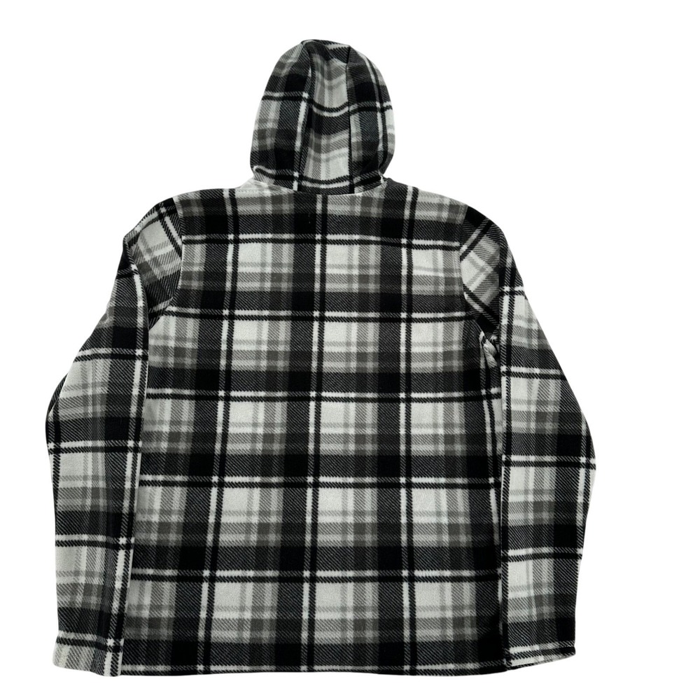 O'Neill  Fleece Pullover Hoodie Mens M Plaid Black Gray White  Bike Lightweight